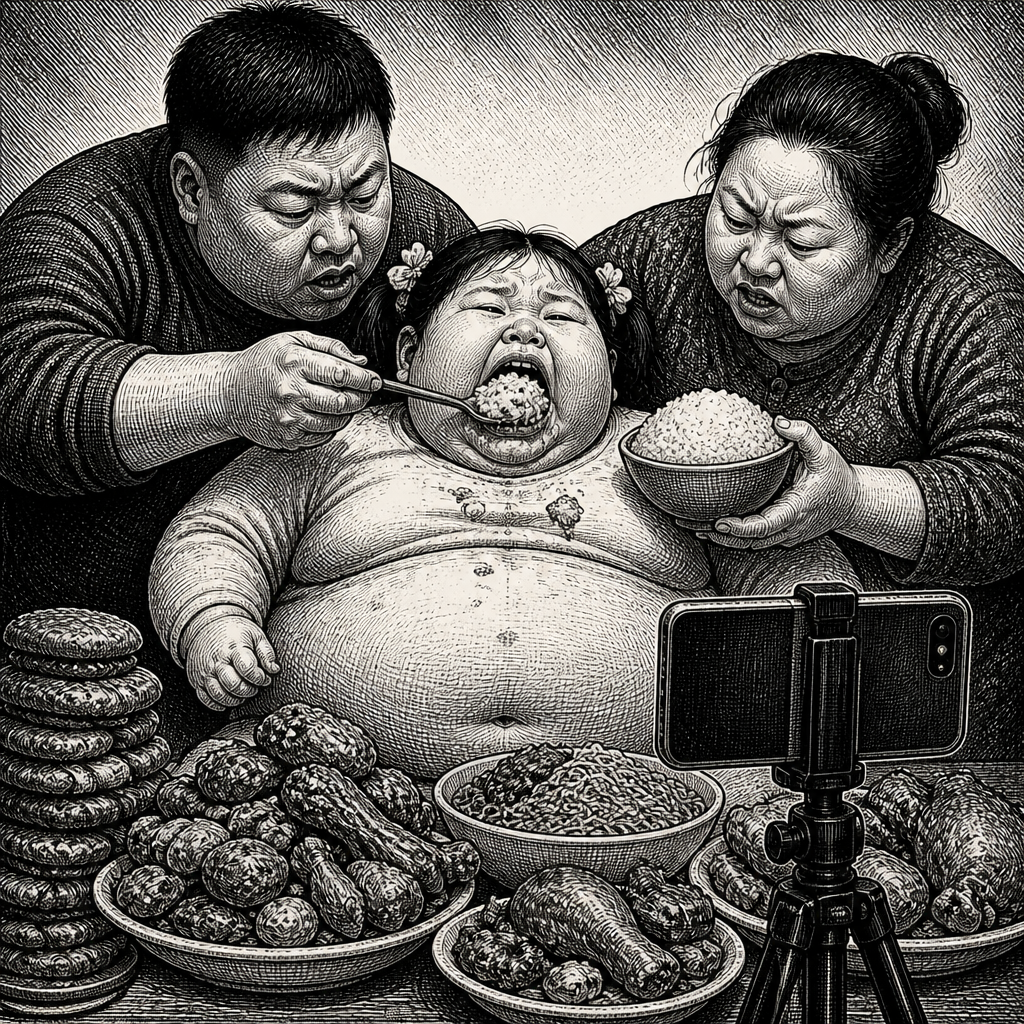 Parents Force-Feed 3-Year-Old for Mukbang Videos, She Hits 77 Pounds