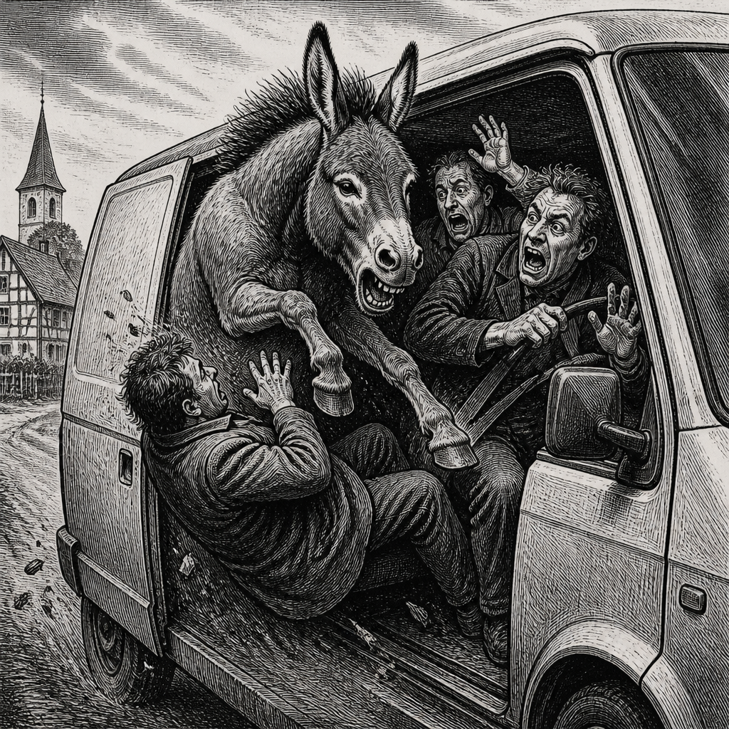 Donkey Named Freddy Attacks Van, Injuring 3 in Germany