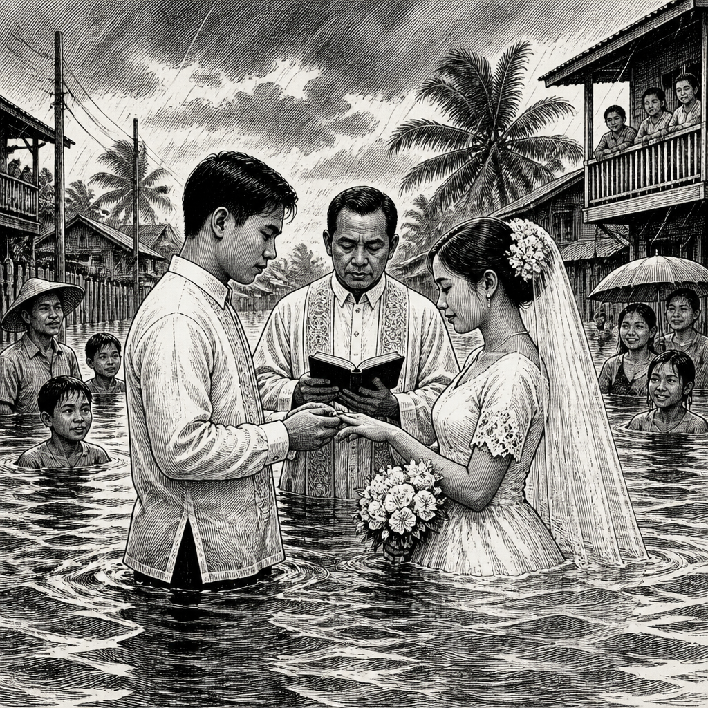 "I do!" (Splish, Splash): Couple Marries in Hip-Deep Floodwaters