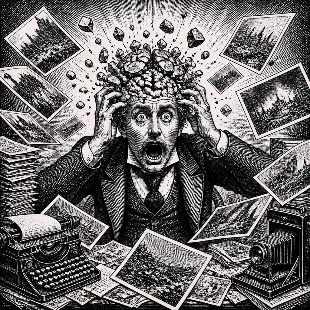 Journalist's Brain Shattered by Photos, Loses Ability to Count Adjectives