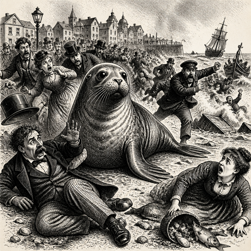 Chaos on the coast as Neil the seal returns
