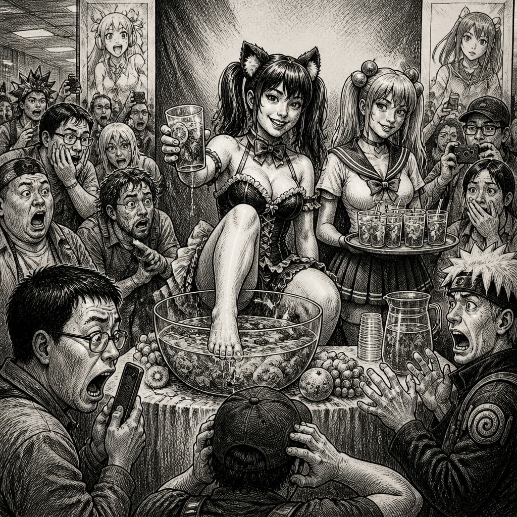 Foot-Fermented Elixir: Connoisseurs Clamor for 'Sole-Stirred' Juice at Fanime