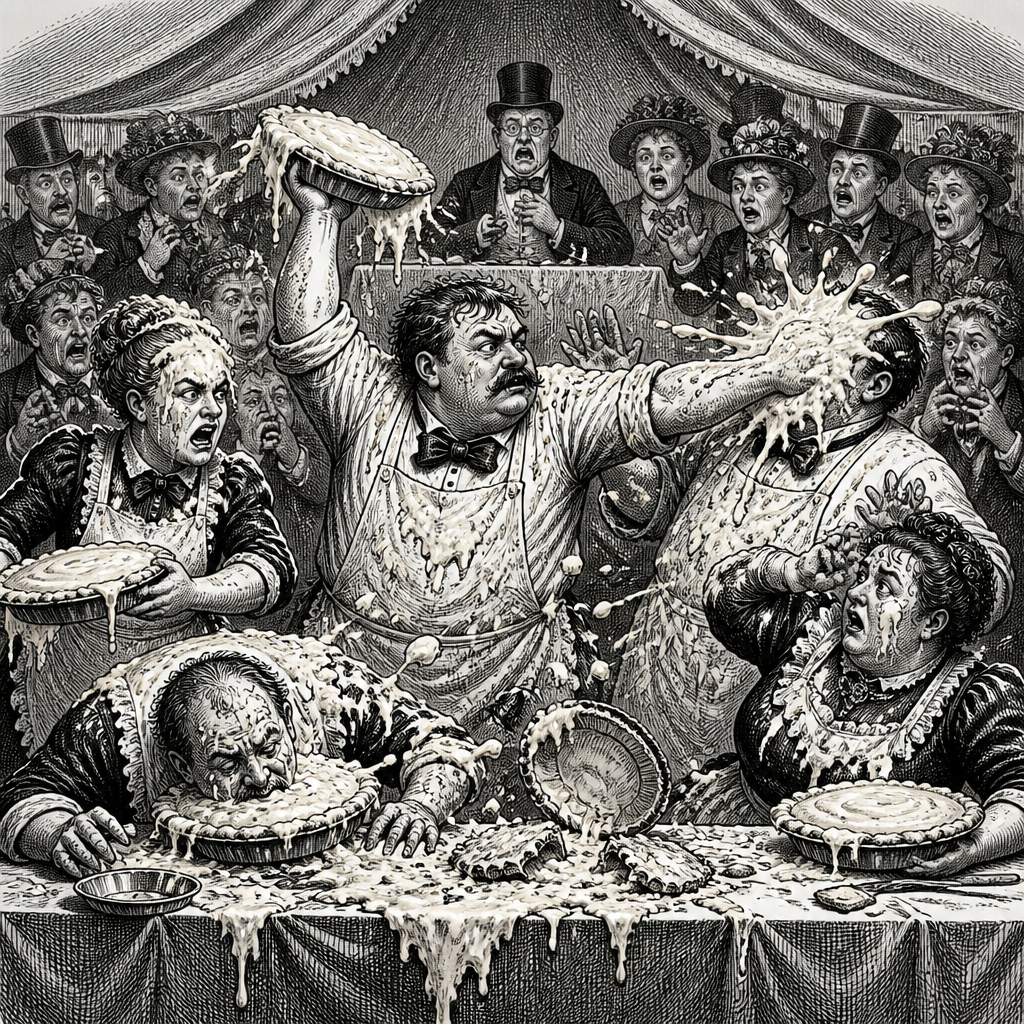 Custard chaos at World Custard Pie Championships