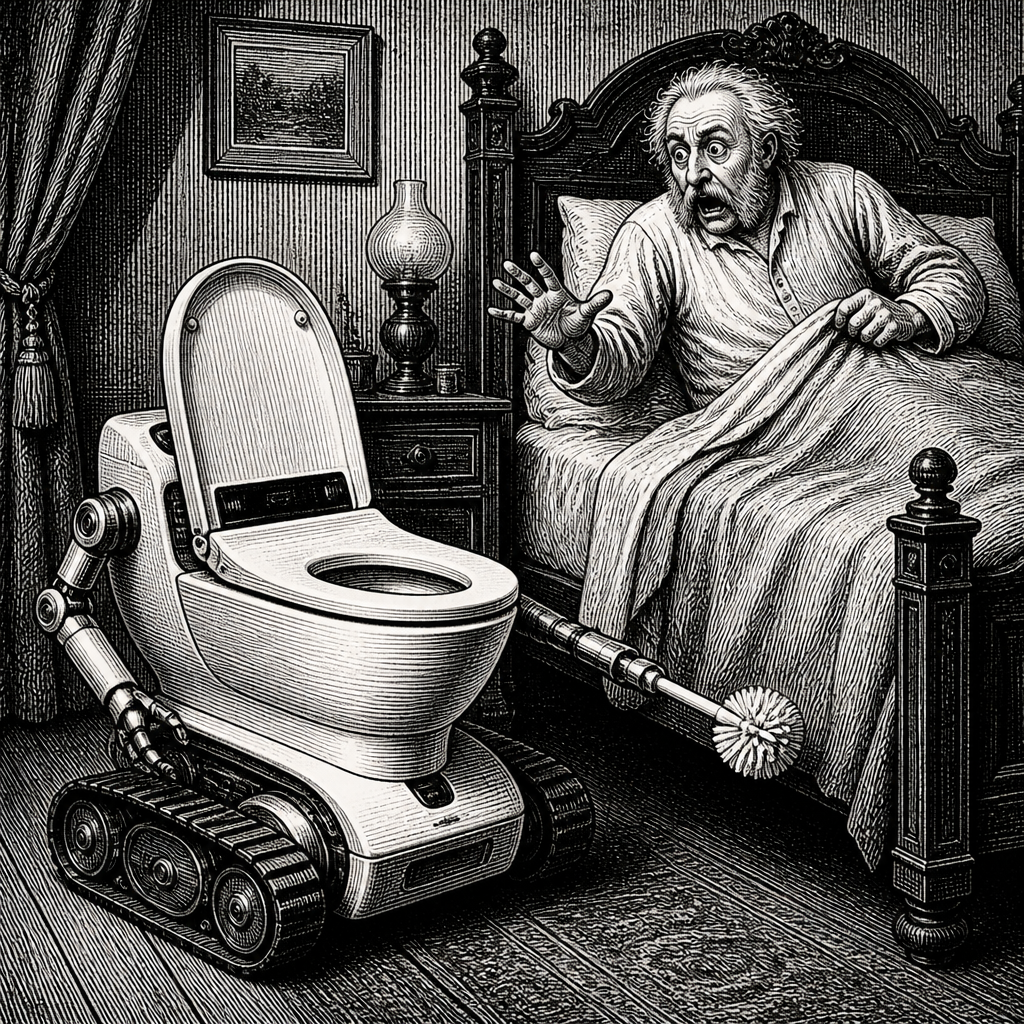 $13,000 Autonomous Robot Toilet Delivers 'Relief' to Your Bedside