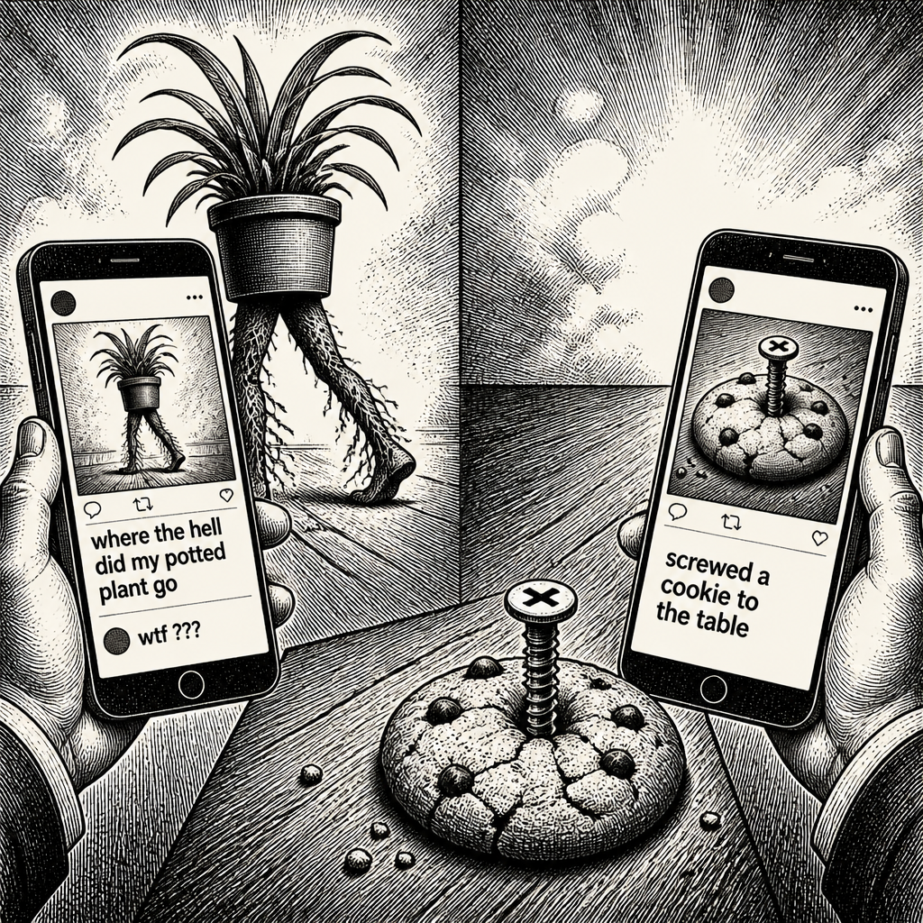 Tweets About Potted Plants and Screwed Cookies Prove Some Humans Are Still Funny