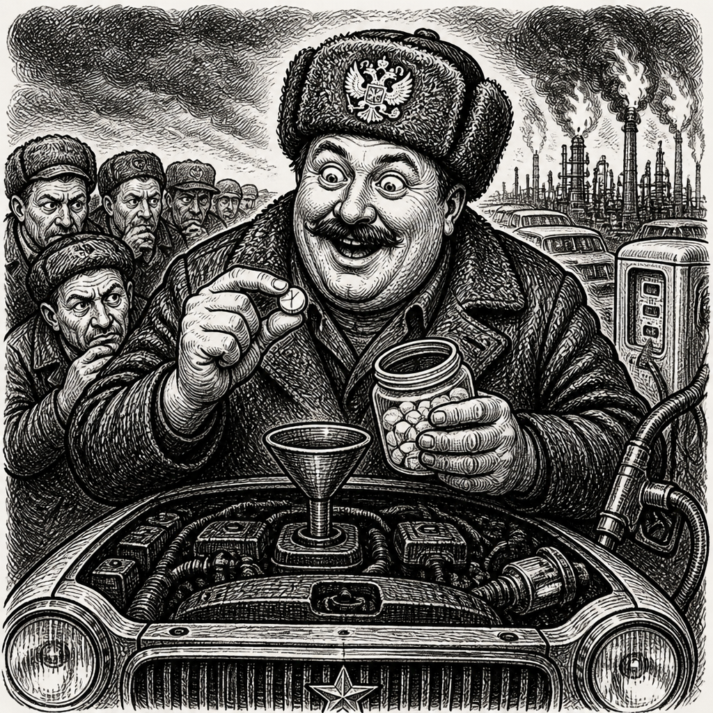 Russian Motorists Turn to Magical Pills to Combat Fuel Shortages