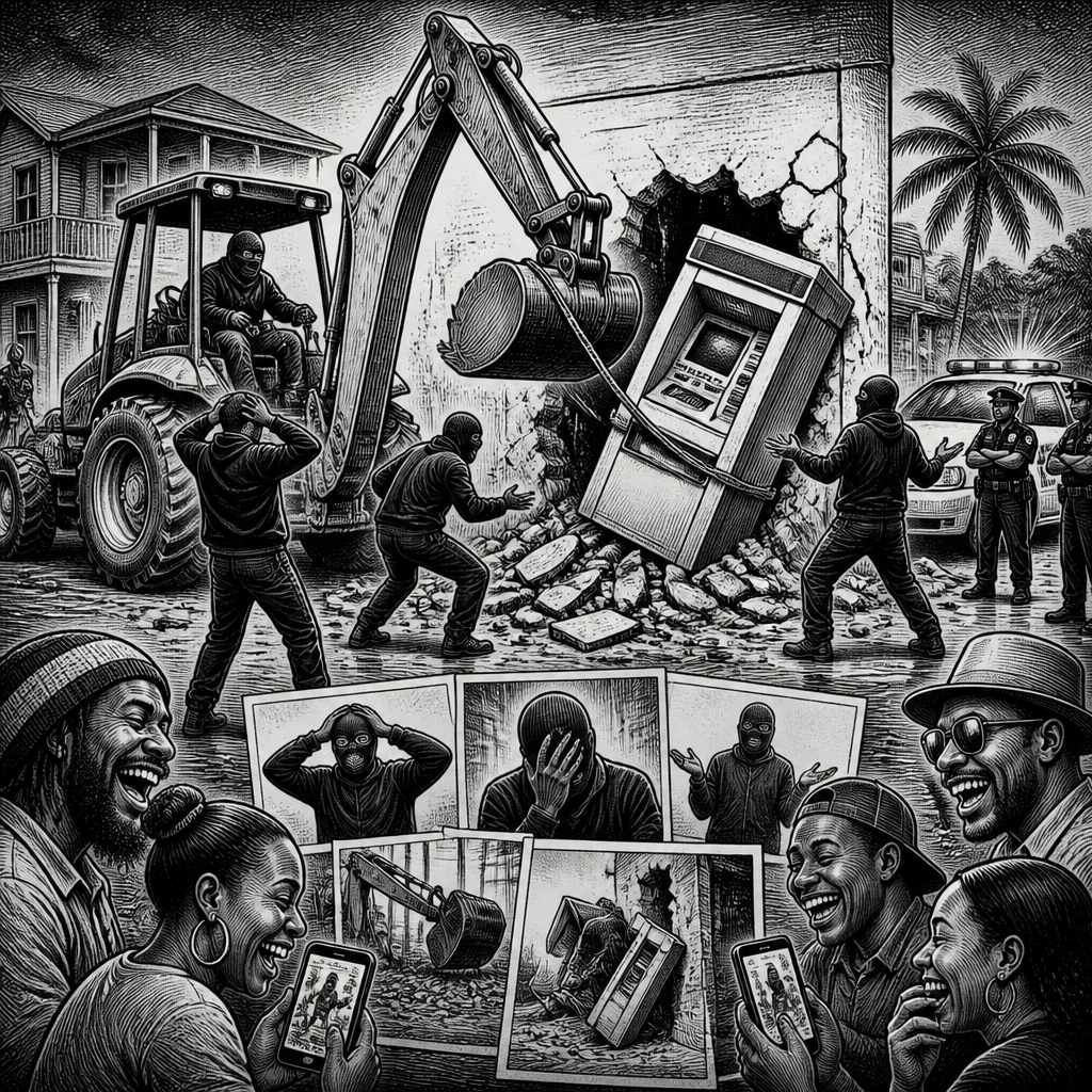 Bungling backhoe ATM robbers spawn memes