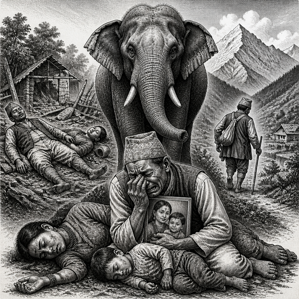 Elephant holds 12-year grudge, decimates family
