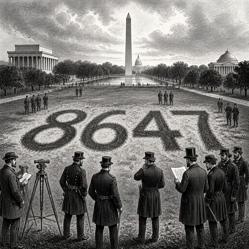 Mysterious '8647' Marking Appears on National Mall, Authorities Baffled