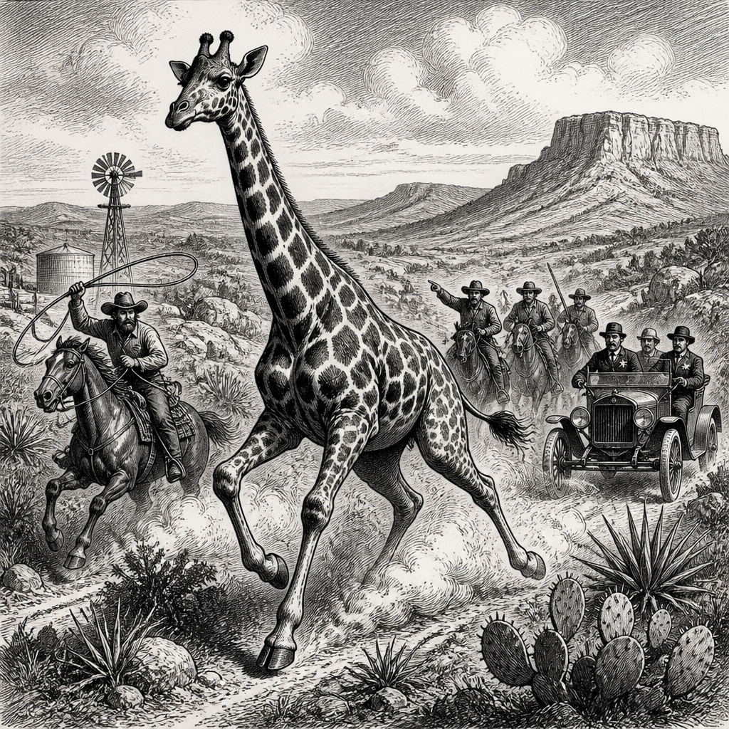 Texas: Escaped Giraffe Eludes Capture for Two Weeks