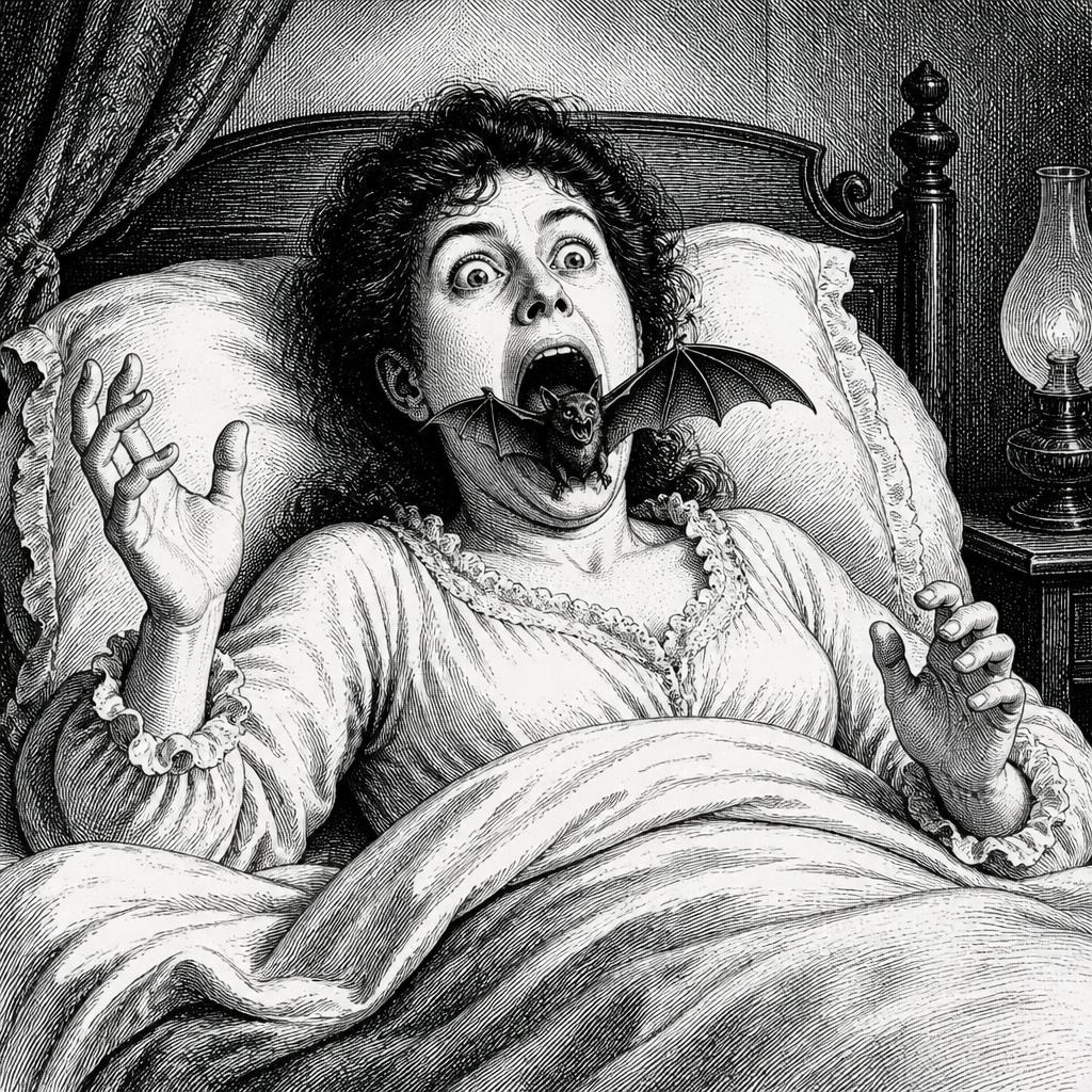 Woman Wakes Up to a Bat in Her Mouth, Not a Metaphor