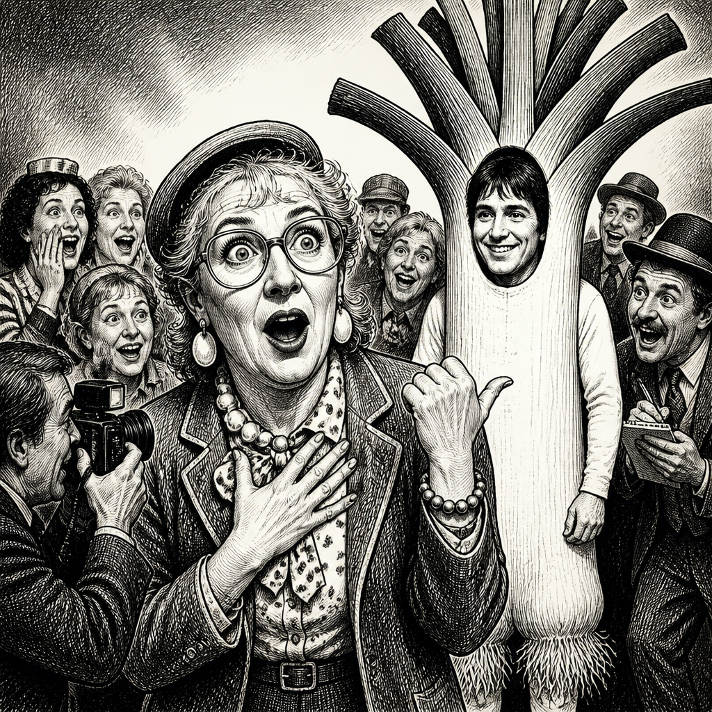 Cliff Richard Dressed as a Leek: A Celebrity Encounter for the Ages