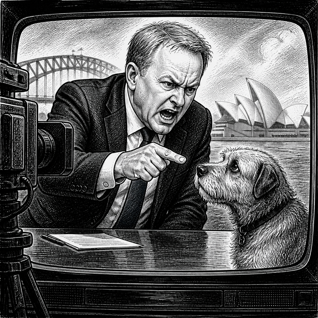 Australian Politician Berates Dog on Live TV