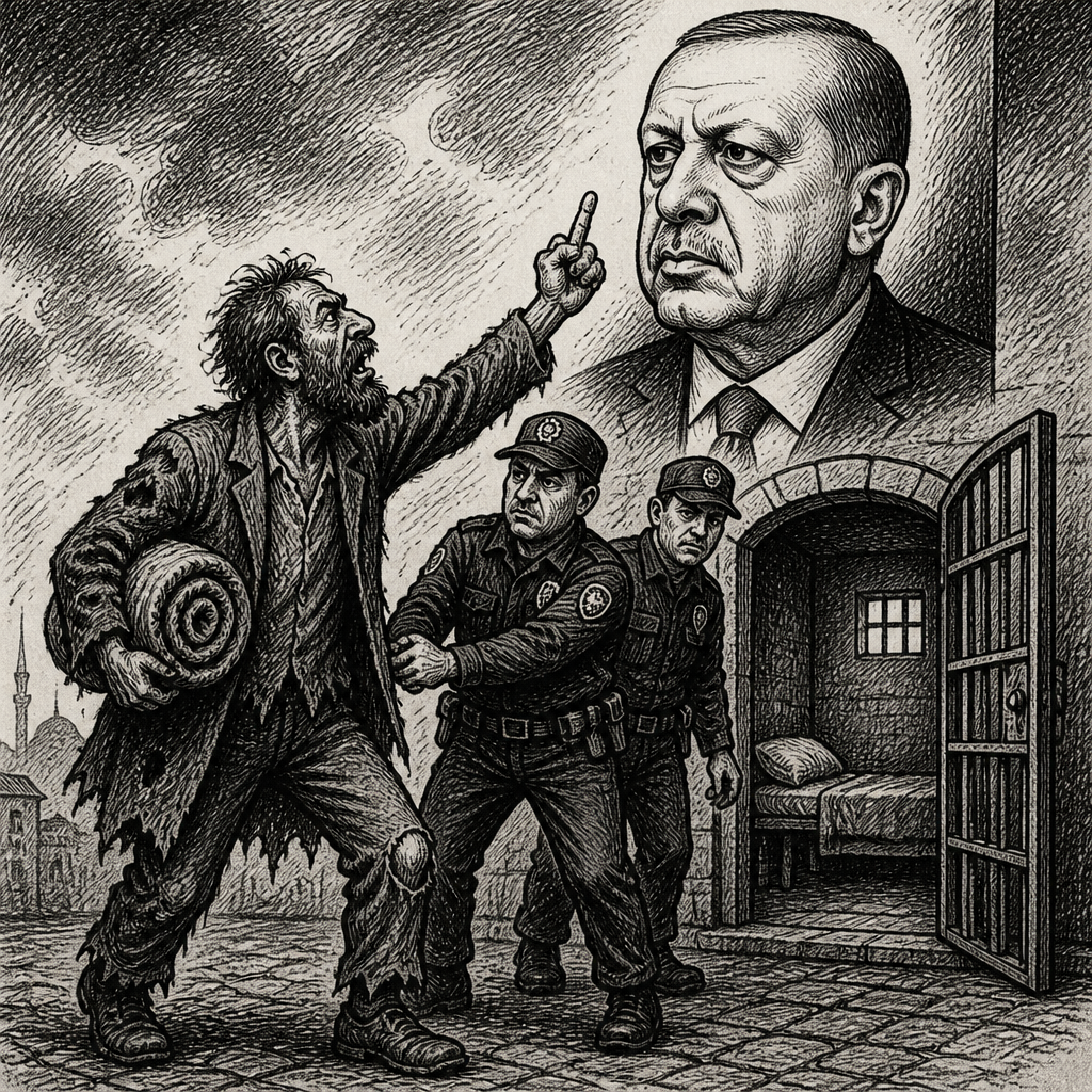 Homeless Man Insults Erdogan Just to Score Free Jail Bed