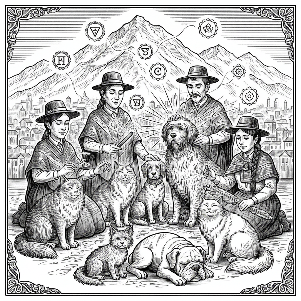 Ecuadorian pet owners cleanse the chakras of their furry companions