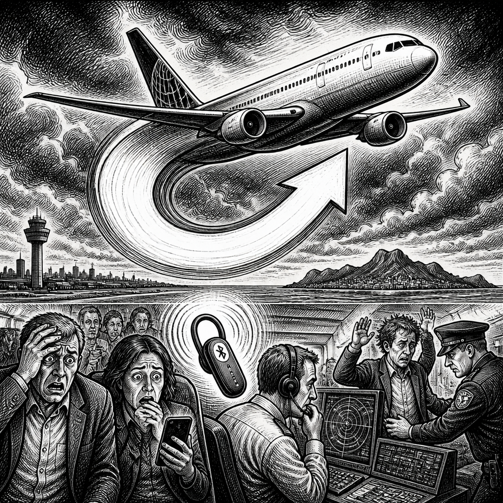 Bluetooth blunder forces UA flight U-turn
