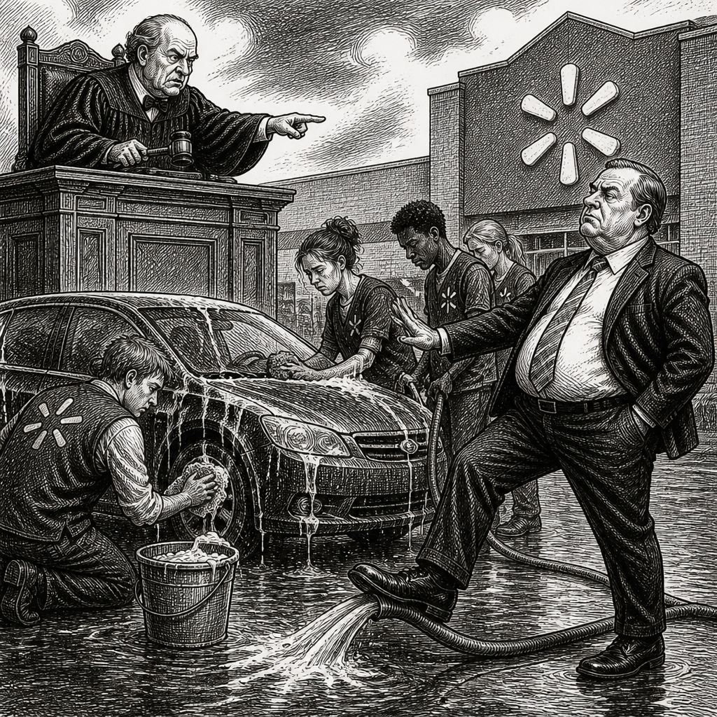 Judge's sentence: Wash the car! Boss says: Not so fast, your Honor.