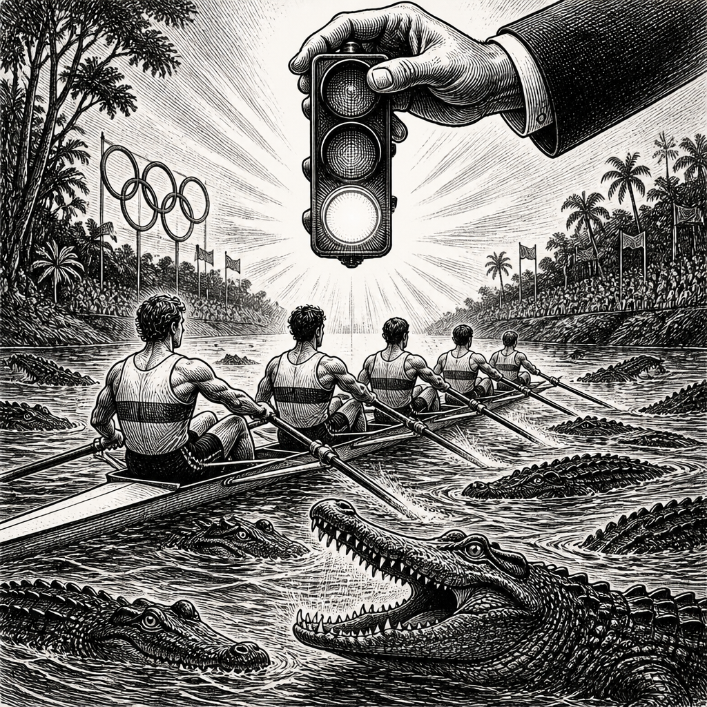 Olympic Rowing Set for Croc-Infested Waters