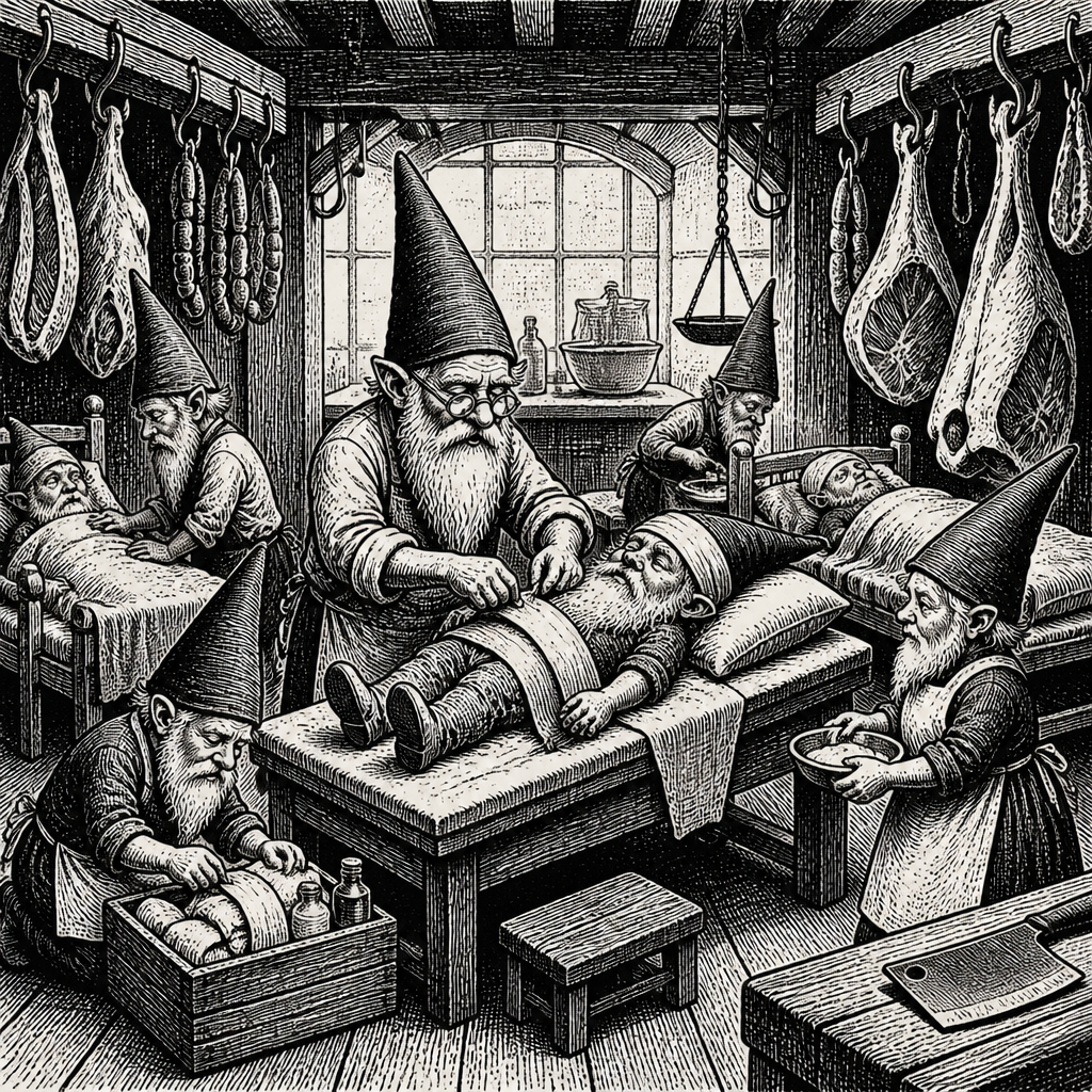 Gnome-care: Butcher's Shop Becomes Gnome Hospital