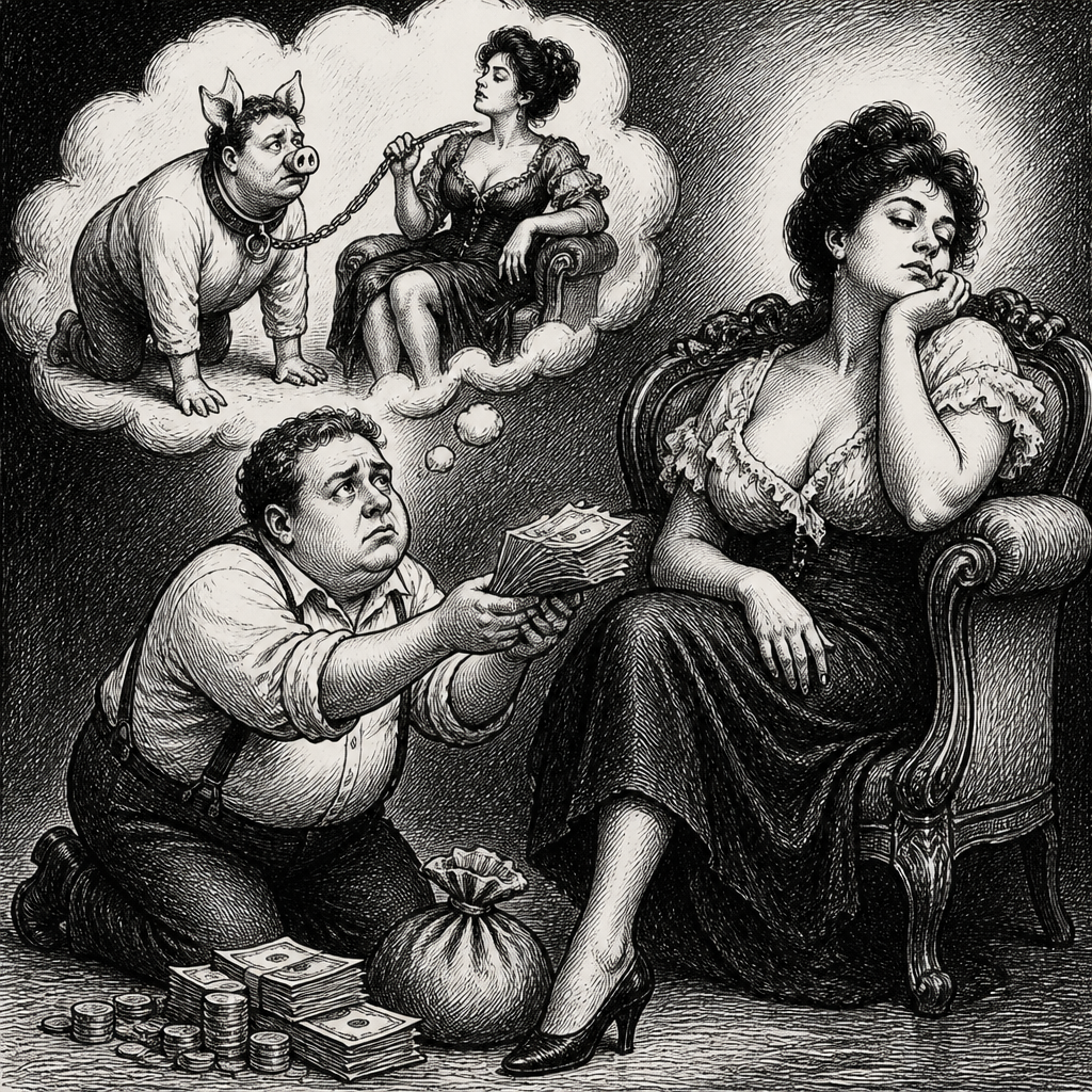 Paypig wonders if more cash will keep his madam interested