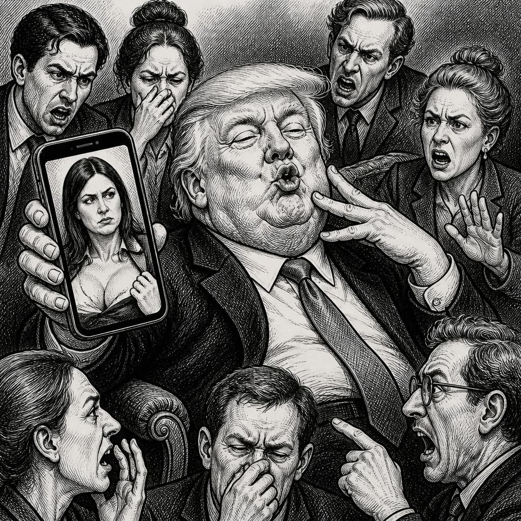 Trump Posts 'Lustful' Truth Social Photo Mocking Kaitlan Collins